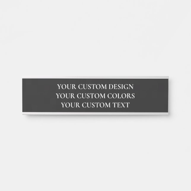 Placa De Porta Crie seu próprio personalizado (Frente)