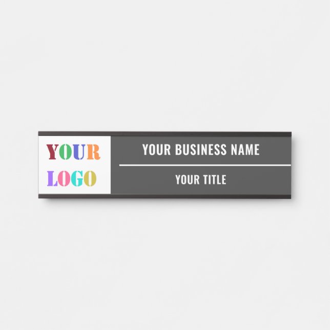 Placa De Porta Custom Company Logo Name Business Office Door Sign (Frente)