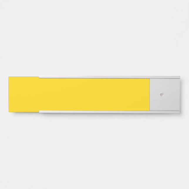 Placa De Porta Custom Yellow Name Plate Sign (Frente)