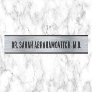 Placa de Porta da Sala do Médico Silver Doctor