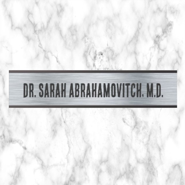 Placa de Porta da Sala do Médico Silver Doctor (Criador carregado)