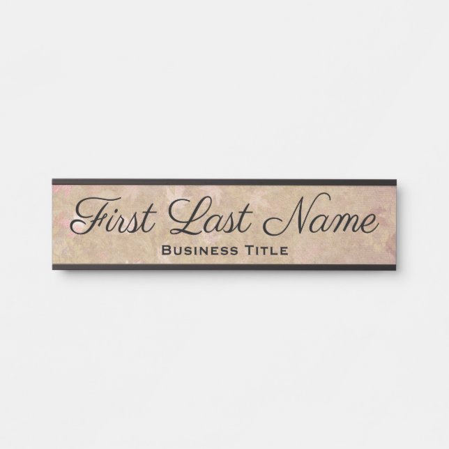 Placa de Porta de Escritório Elegante Simples Dour (Frente)