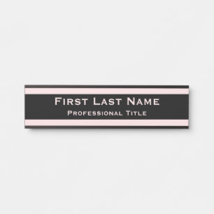Placa de Porta de Escritório Moderna Cor Rosa Clar