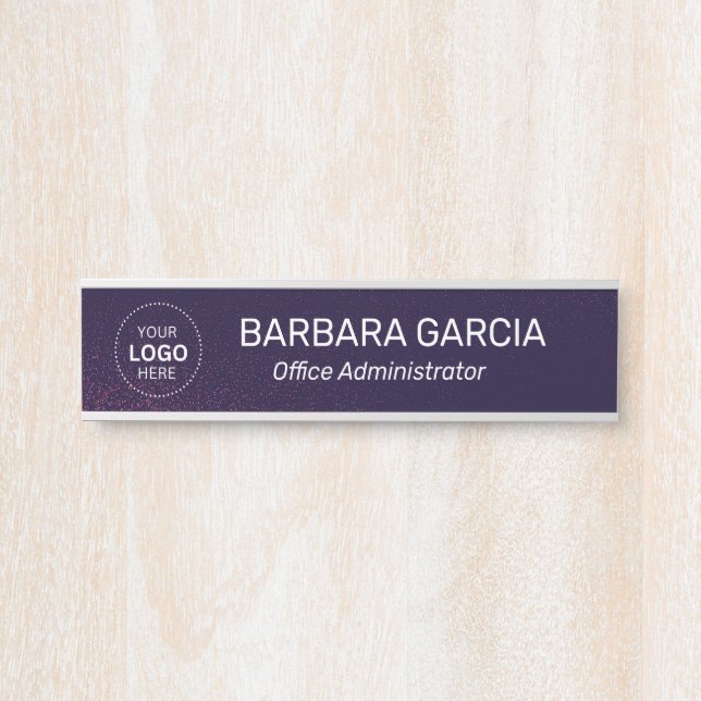 Placa de Porta de Escritório Moderna Profissional (Frente)