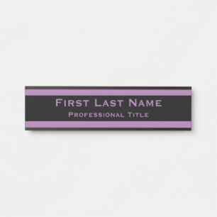 Placa de Porta de Escritório Moderna Sinal Lavanda