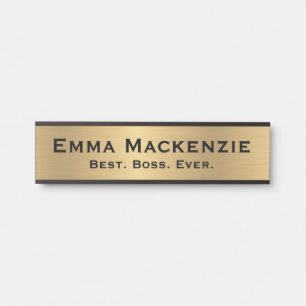 Placa de porta de escritório personalizável com ap