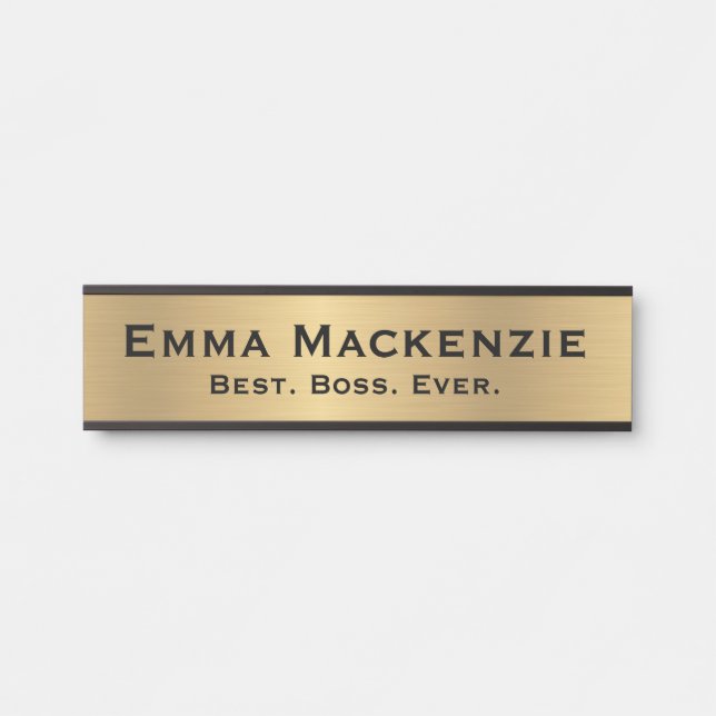 Placa de porta de escritório personalizável com ap (Frente)
