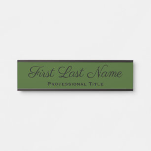 Placa de Porta de Escritório Profissional Elegante