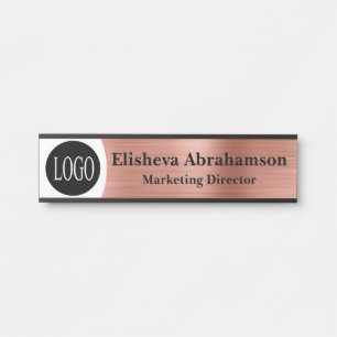 Placa de Porta de Escritório Profissional Logotipo