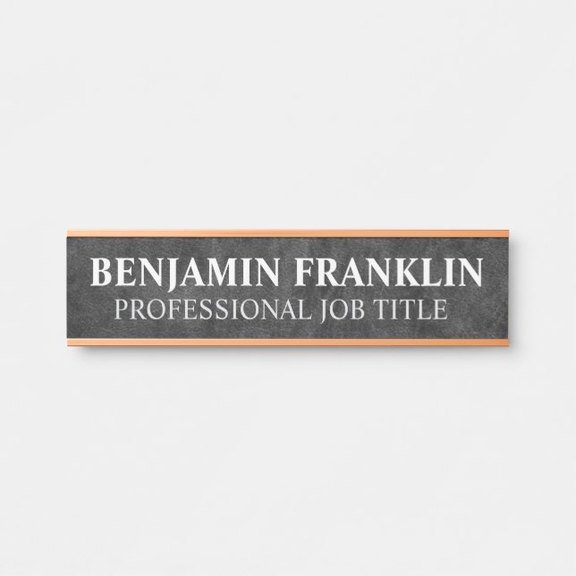 Placa de Porta de Escritório Profissional Moderna (Frente)