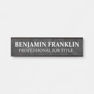 Placa de Porta de Escritório Profissional Moderna