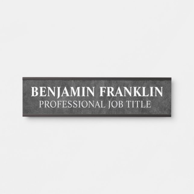 Placa de Porta de Escritório Profissional Moderna (Frente)