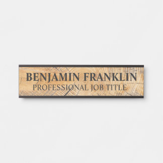 Placa de Porta de Escritório Profissional Moderna