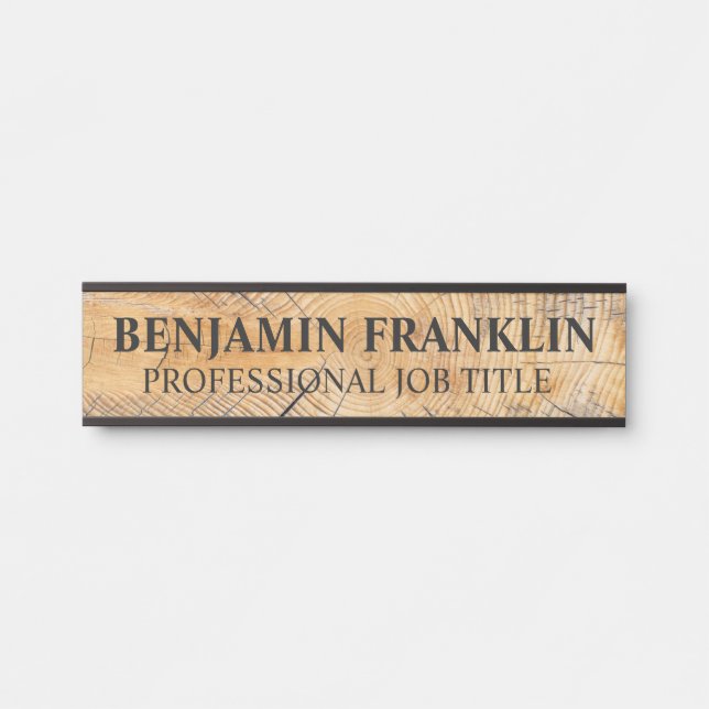 Placa de Porta de Escritório Profissional Moderna (Frente)