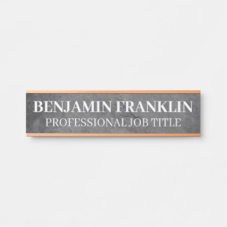 Placa de Porta de Escritório Profissional Moderna