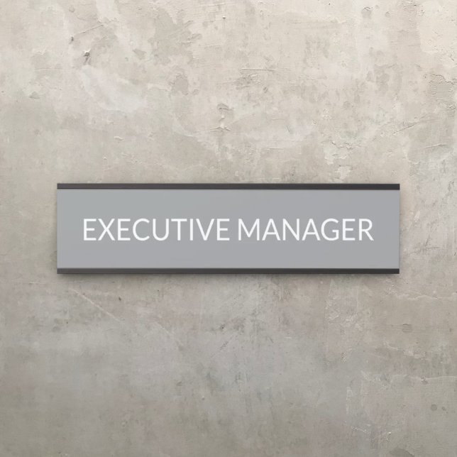 Placa de Porta de Escritório Profissional Moderna (Criador carregado)
