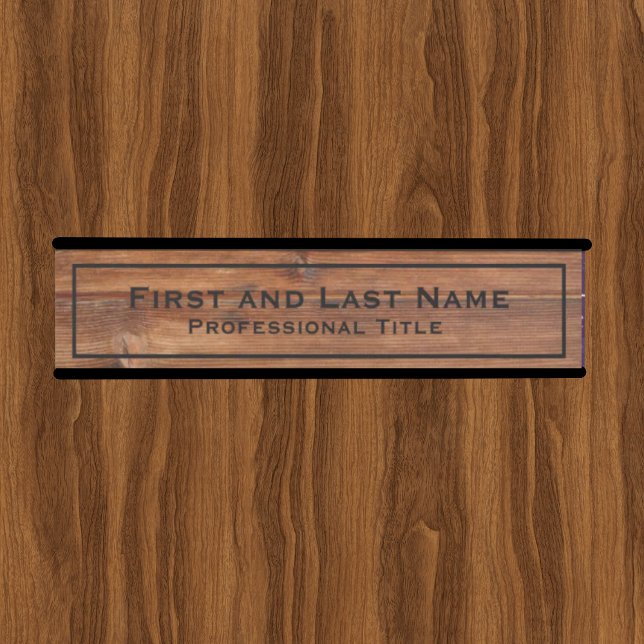 Placa de porta de escritório rústica com aparência (Criador carregado)