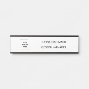 Placa de Porta de Logotipo Empresarial Personaliza
