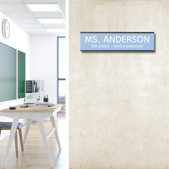 Placa de Porta de Sala de Aula Azul (Criador carregado)
