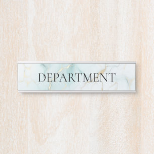 Placa De Porta Departamento de Mármore Elegante Personalizado
