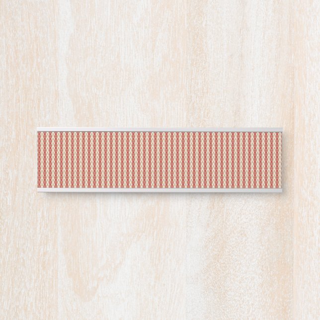 Placa De Porta Design Geométrico do Ano Escolar Preppy (Frente)
