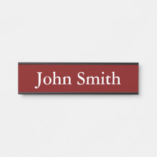 Placa De Porta Desk Name Plate, Standard (2" x 8"), Silver