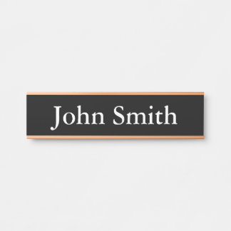 Placa De Porta Desk Name Plate, Standard (2" x 8"), Silver