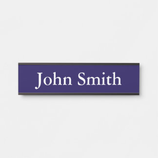 Placa De Porta Desk Name Plate, Standard (2" x 8"), Silver