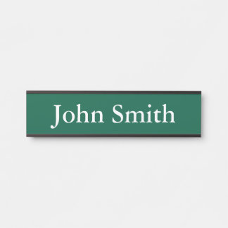 Placa De Porta Desk Name Plate, Standard (2" x 8"), Silver