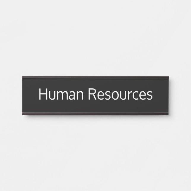 Placa de Porta do Escritório de Recursos Humanos (Frente)