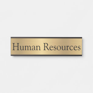 Placa de porta do escritório de recursos humanos c