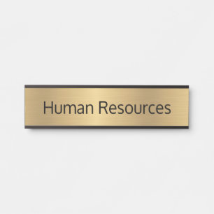Placa de porta do escritório de recursos humanos c