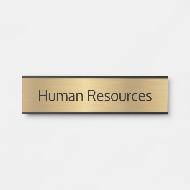 Placa de porta do escritório de recursos humanos c (Frente)