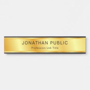 Placa De Porta Dourada aparência elegante, Modelo de tendências