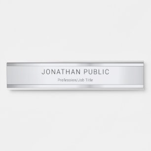 Placa De Porta Elegante moderno de tendências do Modelo de prata