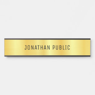 Placa De Porta Elemento Dourado e elegante de aparência metálic