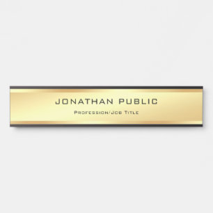 Placa De Porta Encanto Dourado elegante profissional do olhar