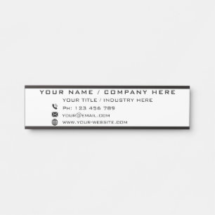 Placa De Porta Escritório da Empresa com Sinal de Porta Comercial