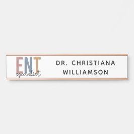 Placa De Porta Especialista em ENT Doctor ENT Personalizado