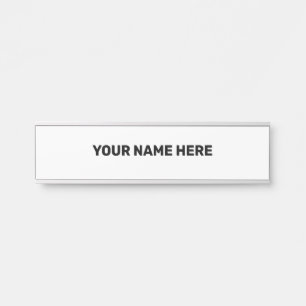 PLACA DE PORTA ESTILO DE TEXTO MÍNIMO SIMPLES