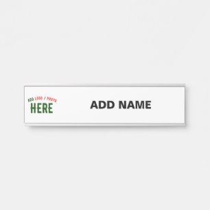 PLACA DE PORTA ESTILO MODERNO PERSONALIZÁVEL BRANCO VERIFICADO MA