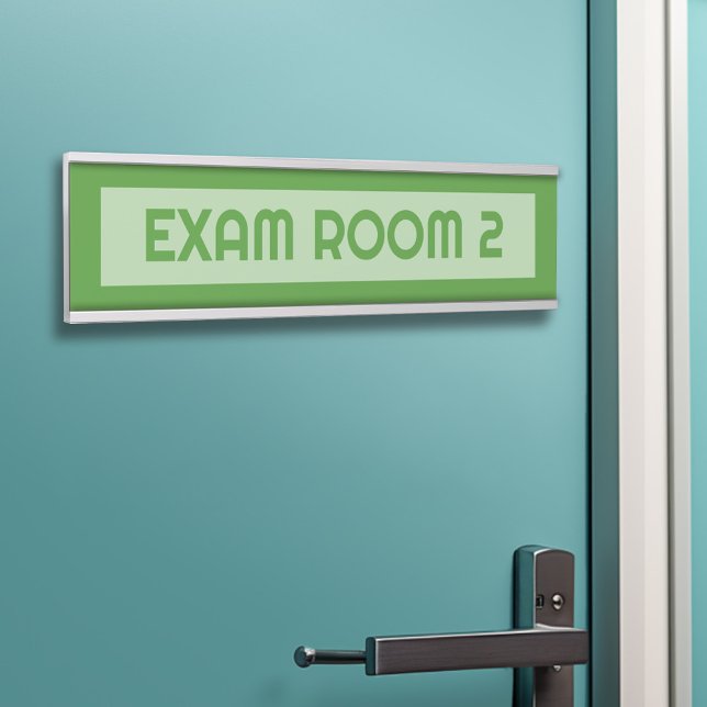 Placa De Porta Exam Room Dentist Doctor Office pode editar verde (Personalized Door Sign - Exam Room)