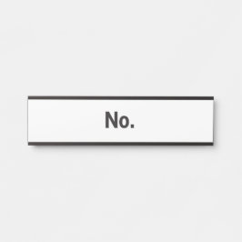 Placa De Porta Hanging Name Plate: No.