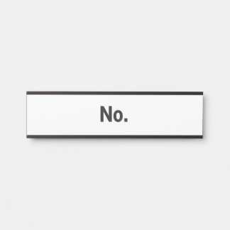 Placa De Porta Hanging Name Plate: No.