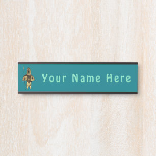 Placa De Porta Impressão de Pata de Urso Polar