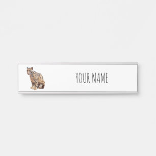 Placa De Porta leopardo nebuloso fotografia selva grande gato ani
