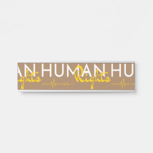 Placa De Porta Linha de vida dos direitos humanos