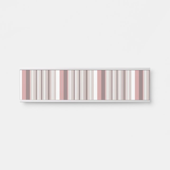 Placa De Porta Listras brancas e brancas (Frente)