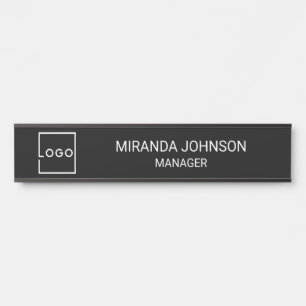 Placa De Porta Logotipo de Negócios Personalizado Profissional