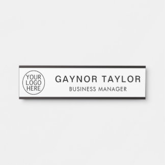 Placa De Porta Logotipo de sua empresa e funcionários personaliza